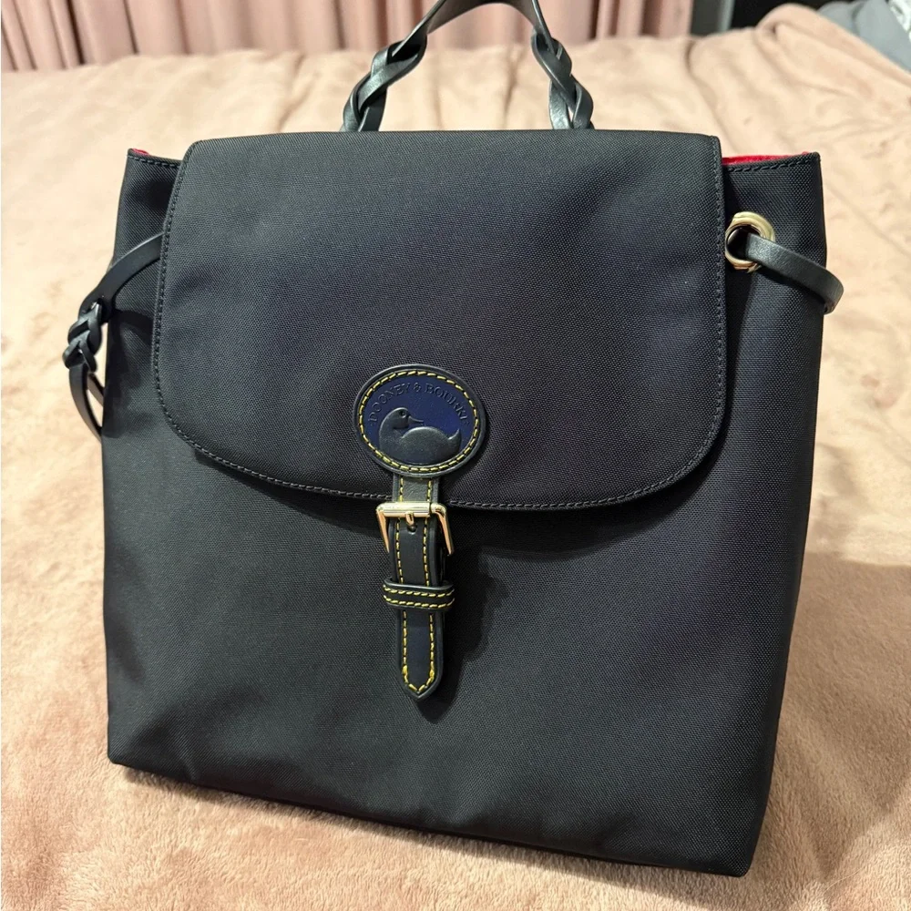 Dooney & Bourke Nylon Flap Backpack Black